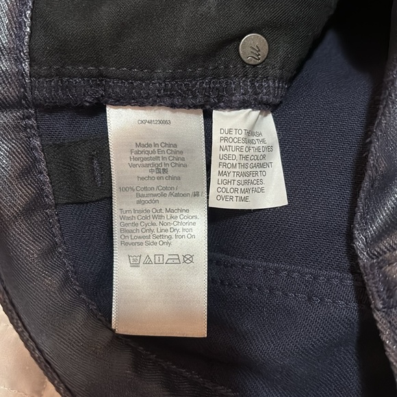 Madewell The ‘90s Straight Jean in Midnight Blue Foil SZ 26 EUC - Picture 8 of 9